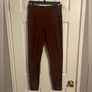 Chocolate brown thermal leggings